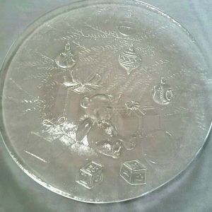 Very Pretty glass christmas platter
